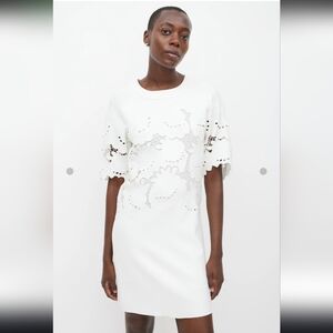 Victoria Victoria Beckham White Eyelet Dress